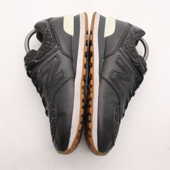 New Balance Women's US 8.5 B Black/White Leather Athletic Sneakers WL574PMD - Picture 8 of 9